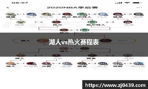 湖人vs热火赛程表
