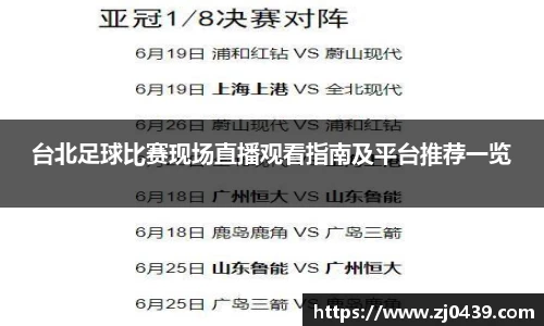 台北足球比赛现场直播观看指南及平台推荐一览