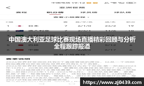 中国澳大利亚足球比赛现场直播精彩回顾与分析全程跟踪报道
